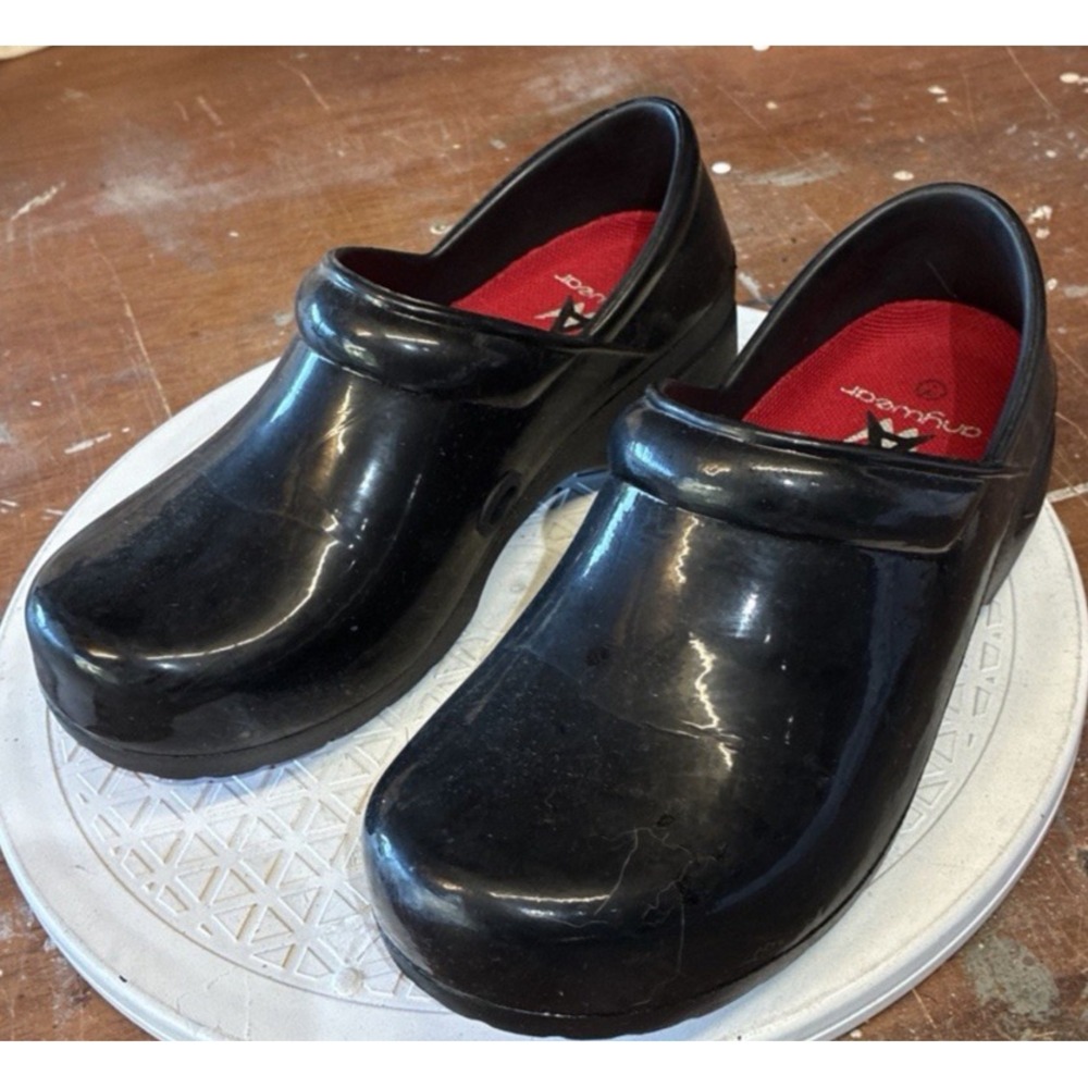 Anywear Nursing Clog Black Comfort Shoes Slip On WOMEN'S Size 7 (SW1)